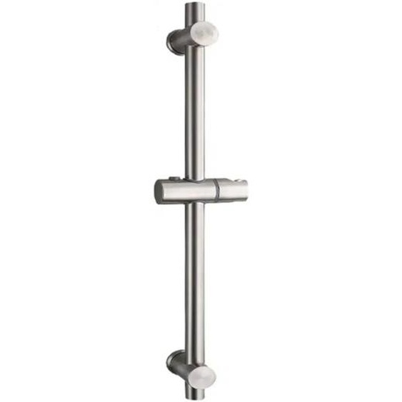 Memkey - Barre de douche, Barre de douche en acier inoxydable 304 avec supports de fixation réglables en hauteur et en angle, brossé, hauteur totale