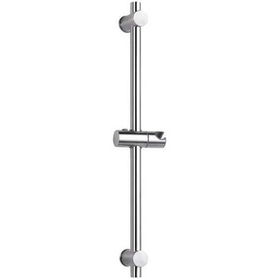 Barre de douche en acier inoxydable 304, avec fixation réglable en hauteur et en angle, acier inoxydable brossé et finition chromée polie, chrome