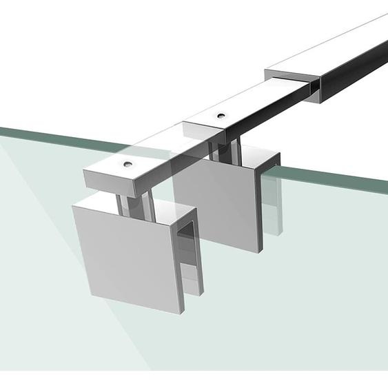 Emke - Barre de fixation pour douche à litalienne 700-1200mm, barre de stabilisation réglable pour verre 8-10mm