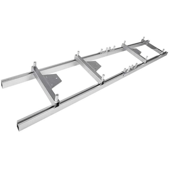 Barre de guide pour tronçonneuse - Barre de guidage de 2,7 mètres - Alliage daluminium - Longue barre pour labattage des troncs - Surface résistante aux rayures - Argent