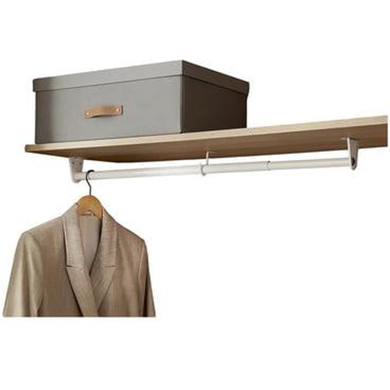 Barre de penderie télescopique de 40 à 72 cm blanc