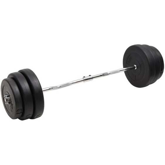 Barre dhaltères ondulée avec plaques 90 kg