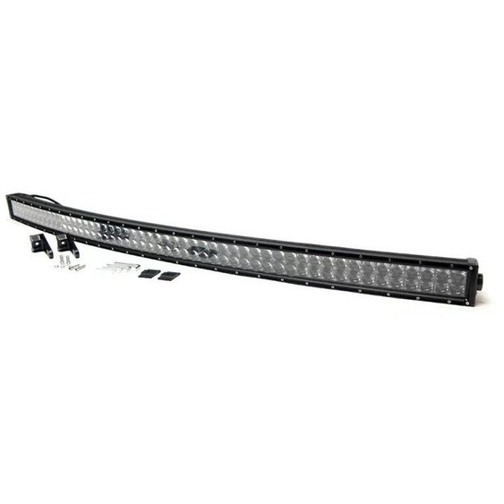Barre LED courbée de 132 cm, puissante de 300 W, avec projecteur à diodes LED à lumière blanche directionnelle, 12 V/24 V