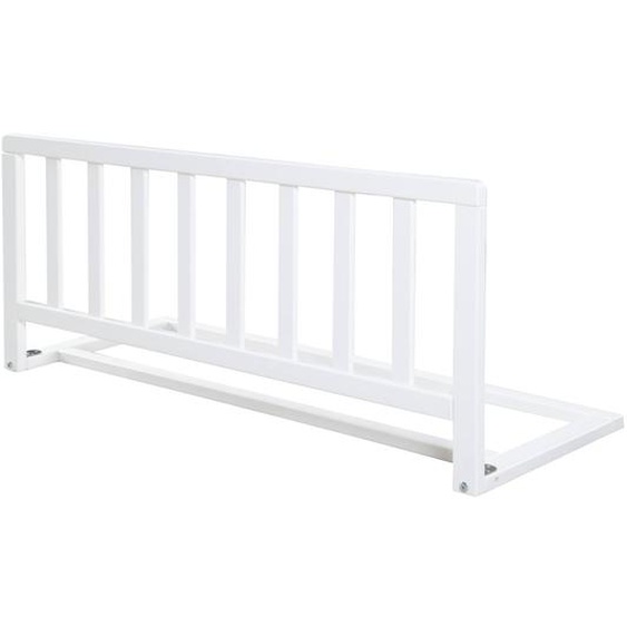Barrière De Lit En Bois - Protection Anti-chute Sûre Pour Bébés Et Enfants Blanc