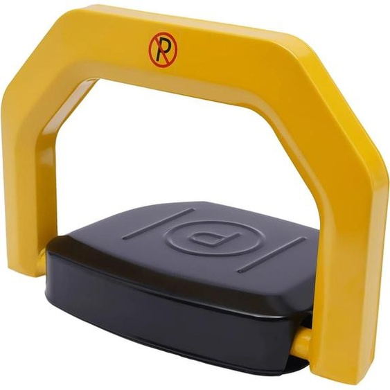 Barrière de parking automatique - Barrière de parking radio - IP67 - Portée de 30 m - Protection anti-collision à 180° - Hauteur de levage de 40 cm - Acier allié - Jaune