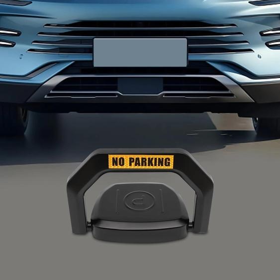 Barrière de parking - Barrière télécommandée - Capacité de charge de 6 t - Butée à 180° et protection anti-chocs - Alarme intelligente - Acier laminé à froid de 2 mm - 4 piles D (non fournies) - Noir