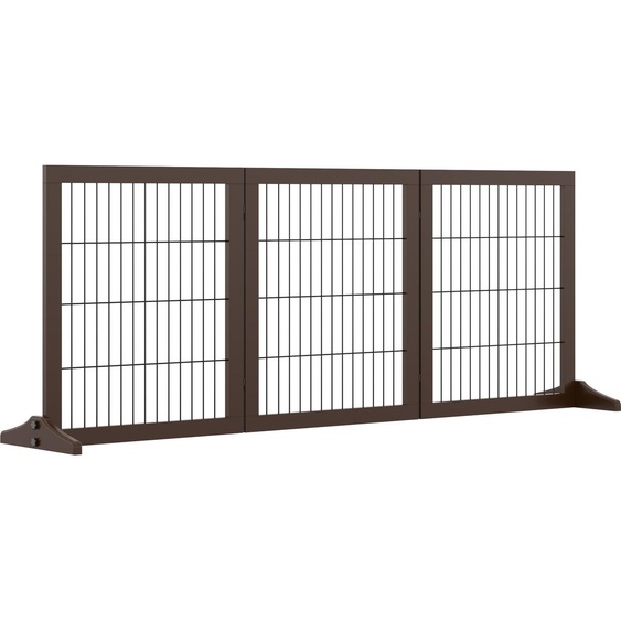 Barrière de sécurité D06-080, barrière de sécurité, barrière descalier, bois de pin, marron