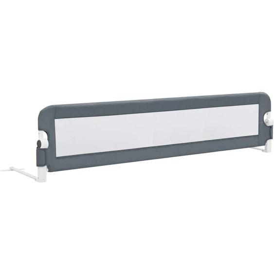 Barrière de sécurité de lit denfant Gris 180x42 cm Polyester Vidaxl