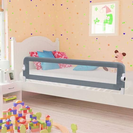 Vidaxl - Barrière de sécurité de lit denfant Gris 180x42 cm Polyester