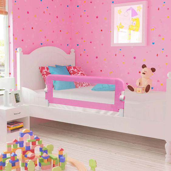Barrière de sécurité de lit denfant Rose 120x42 cm Polyester