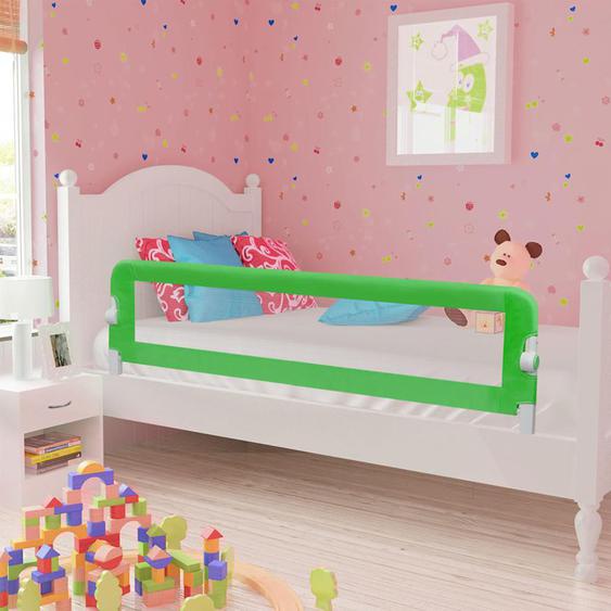 Barrière de sécurité de lit denfant Vert 120x42 cm Polyester