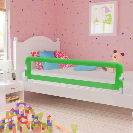 Barrière de sécurité de lit denfant Vert 180x42 cm Polyester