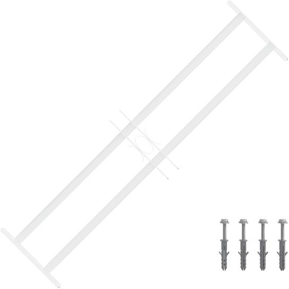 Barrière de sécurité pour fenêtre vidaXL avec 2 barres transversales, 63-114 cm