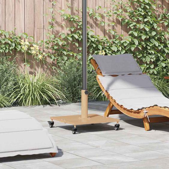 Base de parasol extérieur Bois clair 45 x 45 x 31 cm Acier