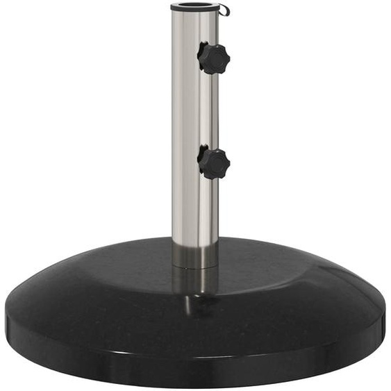 Base de parasol pour poteau de 40 à 50 mm, poids : 26,75 kg, couleur : noir