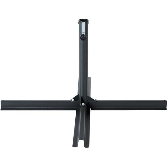 Base en Croix pour Parasol en Acier Noir 4,5 Kg 100 cm Usage Extérieur Vicchio