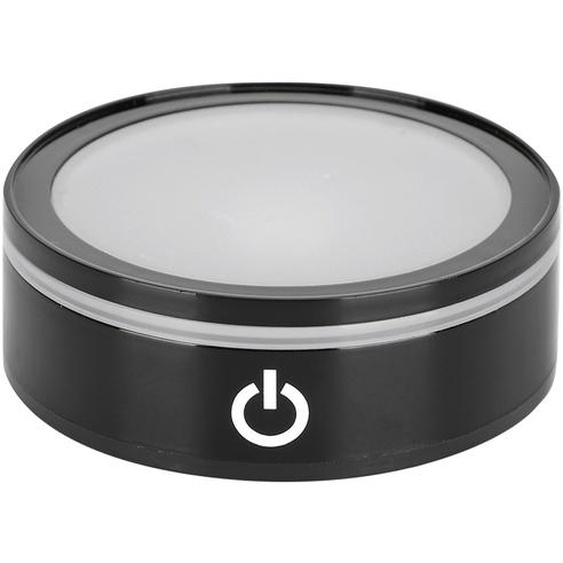 Base LED Crystal Black Flat Touch Multi Mode Colorful White Light 3D Inner Carving Laser Base