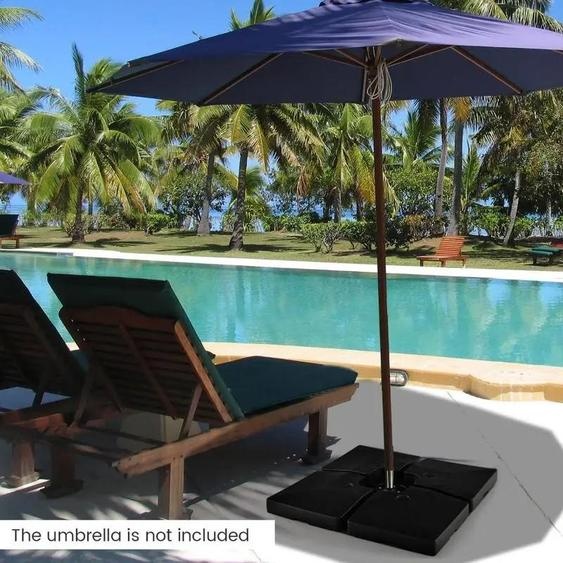 Base pour parasol cantilever, composée de 4 pièces, idéale pour une terrasse