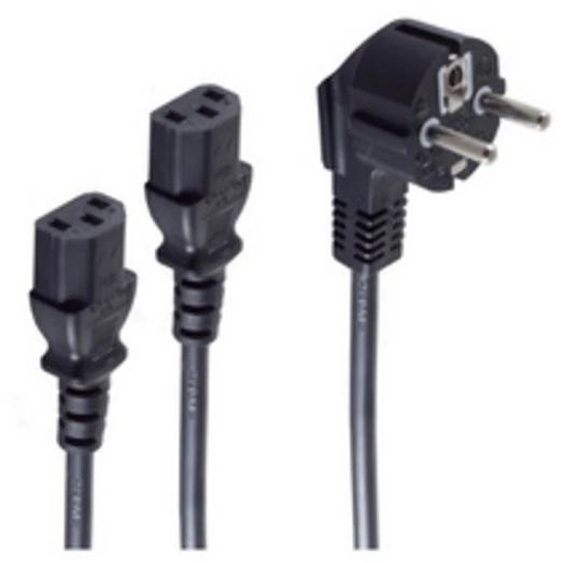 BASIC-S Câble dalimentation Y, noir, 1,8 m