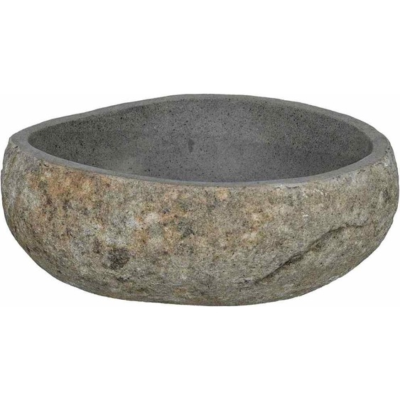 Basin de haute qualité gris clair (38-45)x(30-35)x15 cm pierre de rivière, lavabo DE41764