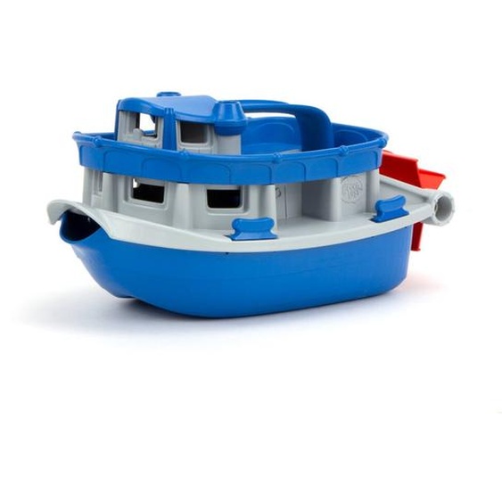 Bateau À Aubes – Jouet De Bain Écologique En Plastique Recyclé Blue;white