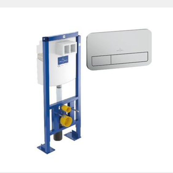 Bâti-support autoportant WC  Viconnect avec plaque chrome mat