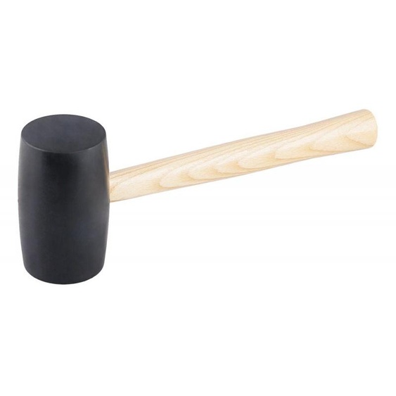 Bâton en caoutchouc 65mm 34cm manche bois