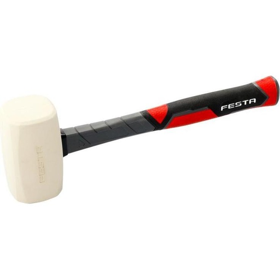 Bâton en caoutchouc blanc FESTA 600g poignée FIBERGLASS