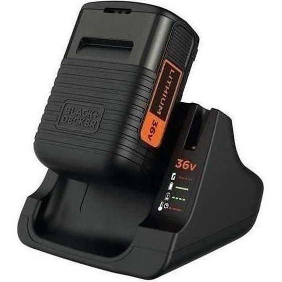 Batterie 36V 2 Ah + Chargeur 2A BLACK+DECKER, B&D Power Connect, Li-ion, 22,5x12x11,45cm, Noir