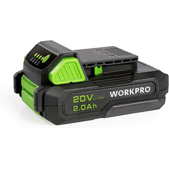 Workpro - Batterie au Lithium 20 v 2.0 Ah, sans Effet Mémoire, Compatible avec Les Produits Pratique et Compacte