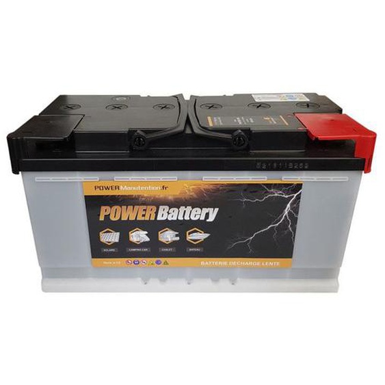 Batterie décharge lente POWER BATTERY - 12v - 130ah