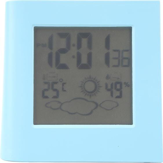 Batterie solaire Dual Energy Réveil Prévisions météo Température Humidité Bleu