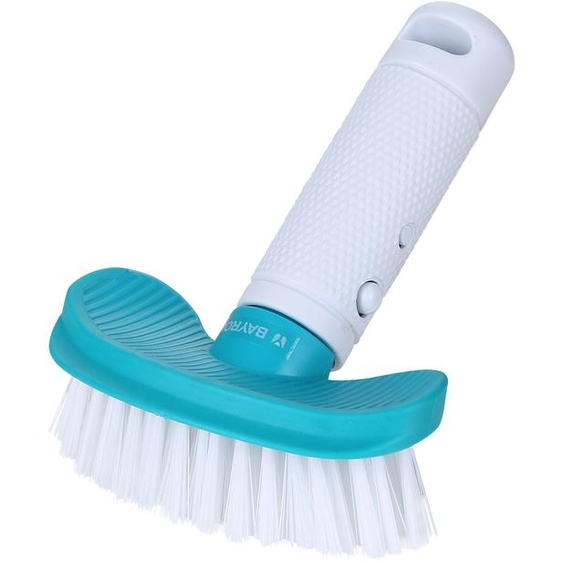 BAYROL Brosse de nettoyage courbée avec poils en polypropylène turquoise 10cm
