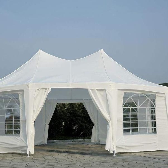 Bc-elec - 5300-0010 Tonnelle de jardin, tente de réception, pavillon de jardin Octognal, 6,8X5 m version LUXE, 45 personnes