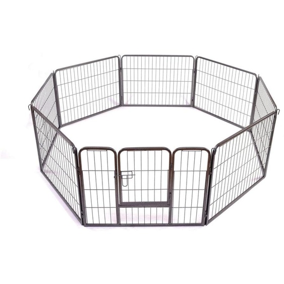 Bc-elec - 5663-1306 Parc à Chiots, enclos pour chiens et autres animaux, 8 panneaux 80x60, modulable