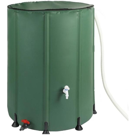 Bc-elec - BS400008 Réservoir deau de pluie 200 litres en PVC avec sortie pour tuyau darrosage, tank à eau de pluie 60x72cm