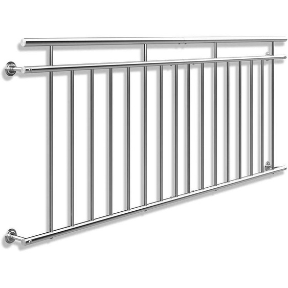 Bc-elec - HBR9225-KD Garde-corps de porte fenêtre 225x90cm balustrade main courante rambarde acier inoxydable