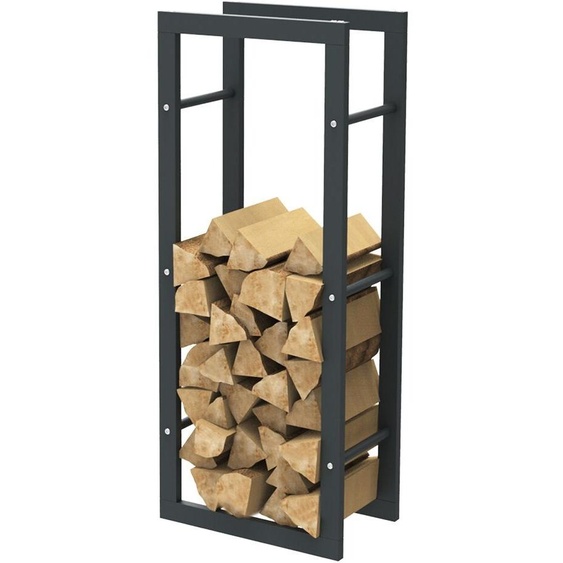 Bc-elec - HHWPF0005 Rangement à bois en acier noir 100x40x25CM, rack pour bois de chauffage, range-bûches