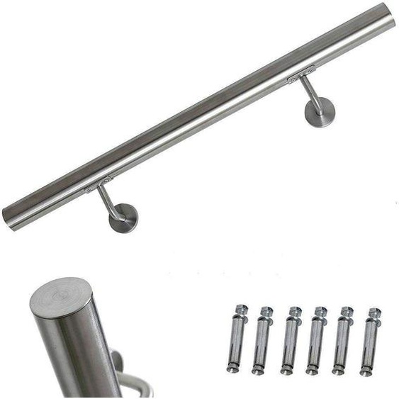 Bc-elec - HM004-190 Main courante descalier 190cm, rampe descalier en inox diamètre 42mm, usage intérieur et extérieur