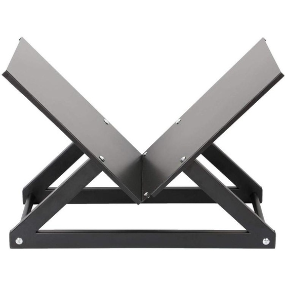 Bc-elec - HMFR-05B-02 Rangement à bois format X en acier anthracite, rack pour bois de chauffage, range bûches