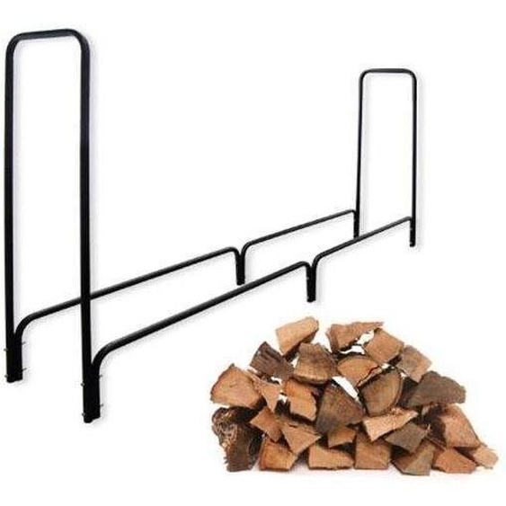 Bc-elec - HMFR-06 Rangement à bois en acier noir 240X36X120CM, rack pour bois de chauffage, range-bûches