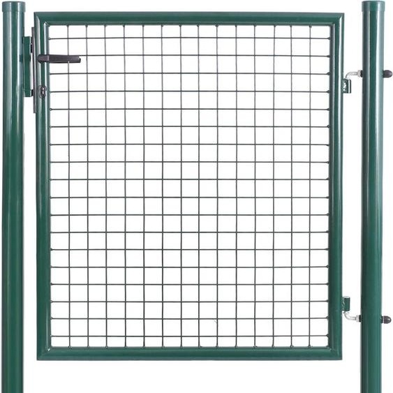 Bc-elec - HMGD-1 Barrière de jardin, Portillon de jardin 100x100cm vert, Porte de jardin, Portail de clôture