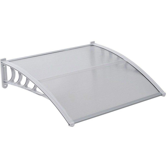 Bc-elec - M100120 Auvent de porte 100x120cm, abri de porte dentrée, avant-toit transparent, porche
