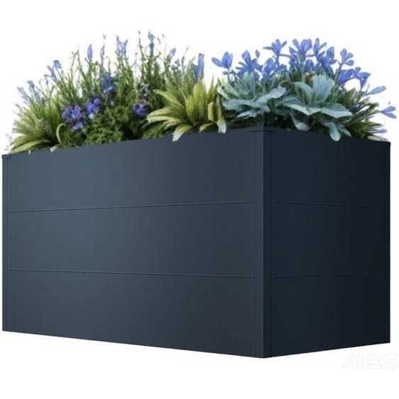 Bc-elec - SHWRB003 Bac potager surélevé jardinière en acier galvanisé poudré 150x75x77cm – Anthracite