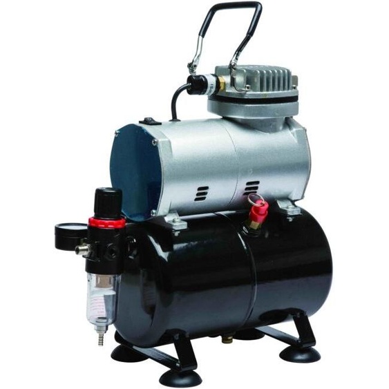 Bc-elec - TC-20T Mini-Compresseur aérographe Modèle AS186 avec réservoir dair et régulateur