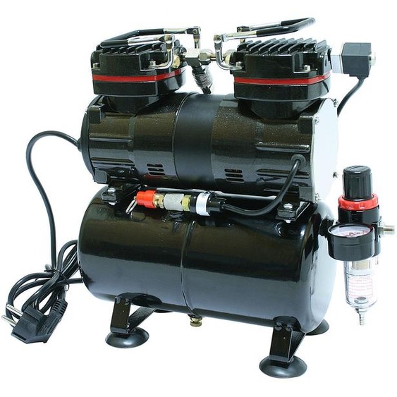 Bc-elec - TC-90T Compresseur aérographe bicylindre 190W 0-4 bar Modèle AS196 avec réservoir dair