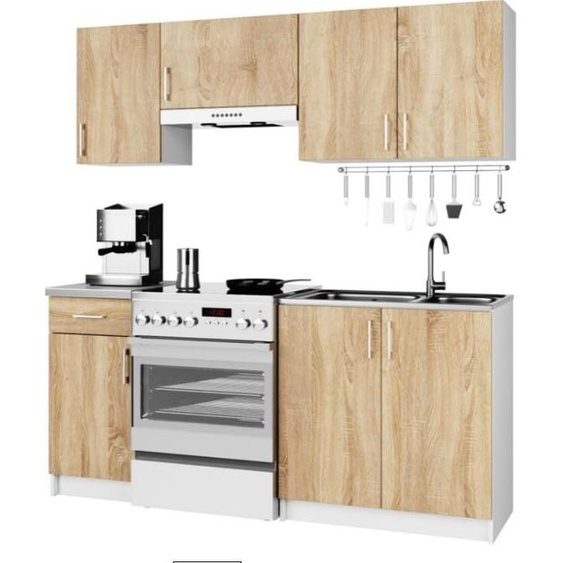 BDW Cuisine 180 cm Kitchen block, Sonoma