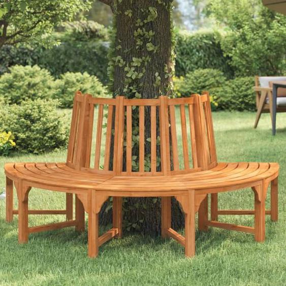 BEAU Banquette/ Banc demi-circulaire tour darbre Ø208cm bois massif eucalyptus mode391096