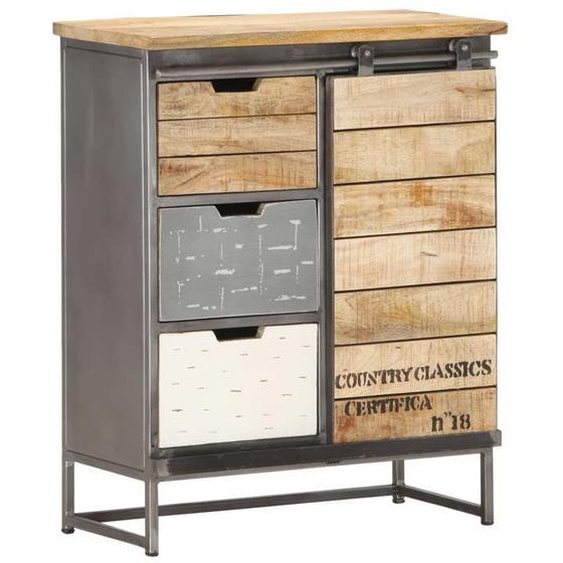 BEAU Buffet Armoire de salon moderne - Buffet multi-rangement 60 x 30 x 70 cm Bois de manguier massif mode962389