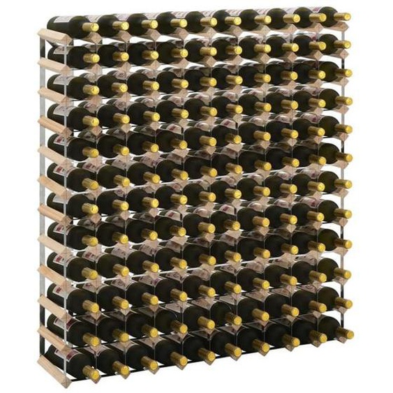 BEAU Meuble à vin - Casier à bouteilles 120 bouteilles - Pinède solide mode825319